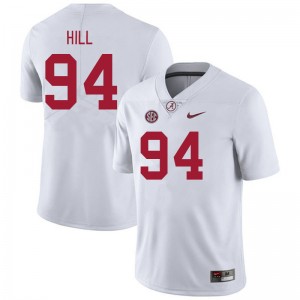 Men Edric Hill White Bama Football #94 Jersey 261199-651