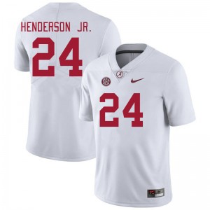 Men Emmanuel Henderson Jr. White Bama Football #24 Jersey 602804-462