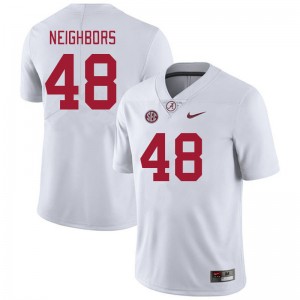 Men Hayden Neighbors White Alabama Crimson Tide Football #48 Jersey 435744-983