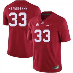 Men Jack Standeffer Crimson Alabama Football #33 Jersey 453045-610