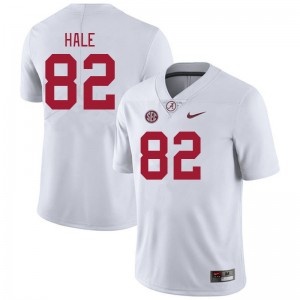 Men Jalen Hale White Alabama Football #82 Jersey 733339-590
