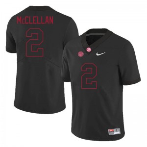 Men Jase McClellan Black Bama Football #2 Jersey 582865-811
