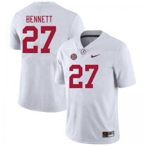 Men Jonathan Bennett White Bama Football #27 Jersey 816030-760