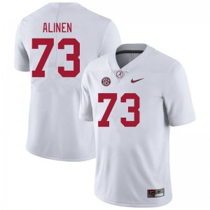 Men Olaus Alinen White University of Alabama Football #73 Jersey 937449-765