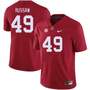 Men Qua Russaw Crimson Bama Football #49 Jersey 473444-603