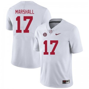 Men Trezmen Marshall White Alabama Football #17 Jersey 294166-146
