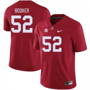 Men Tyler Booker Crimson Bama Football #52 Jersey 762819-974
