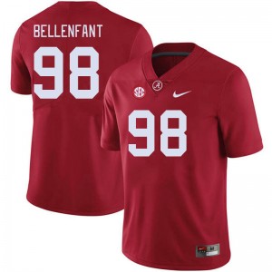 Men Upton Bellenfant Crimson Alabama Football #98 Jersey 173549-870