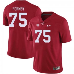 Men Wilkin Formby Crimson University of Alabama Football #75 Jersey 749620-464