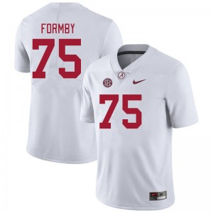 Men Wilkin Formby White Alabama Football #75 Jersey 640866-219
