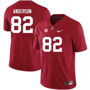 Men Aaron Anderson Crimson University of Alabama Football #82 Jersey 407068-724
