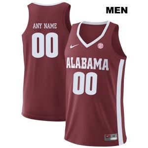 Men Custom Crimson Alabama Basketball #00 Jersey 662948-628