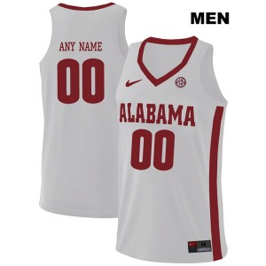 Men Custom White Alabama Basketball #00 Jersey 867517-319
