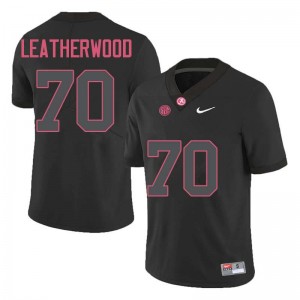 Men Alex Leatherwood Black Alabama Football #70 Jersey 165542-148