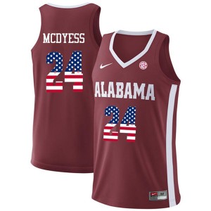 Men Antonio McDyess Crimson Bama USA Flag Fashion Basketball #24 Jersey 596755-831