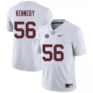Men Brandon Kennedy White Bama Football #56 Jersey 564231-115