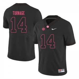 Men Brandon Turnage Black Bama Football #14 Jersey 856533-389