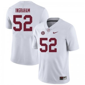 Men Braylen Ingraham White Alabama Football #52 Jersey 851863-227