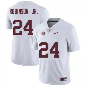 Men Brian Robinson Jr. White Alabama Football #24 Jersey 732783-284