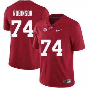Men Cam Robinson Crimson Bama Football #74 Jersey 608398-809