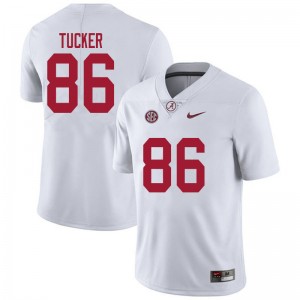 Men Carl Tucker White Bama Football #86 Jersey 336059-822
