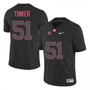Men Carson Tinker Black Bama Football #51 Jersey 299721-560