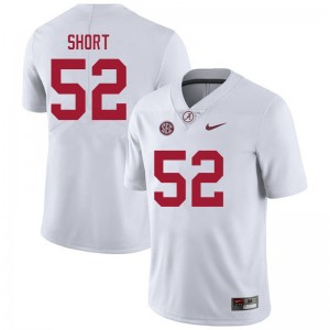 Men Carter Short White Alabama Crimson Tide Football #52 Jersey 516018-283
