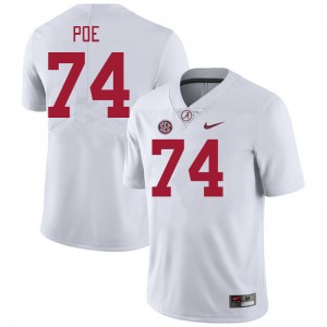 Men Casey Poe White Bama Football #74 Jersey 578769-182