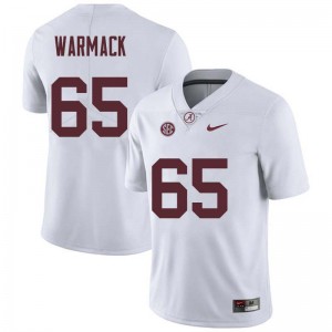 Men Chance Warmack White Bama Football #65 Jersey 328059-803