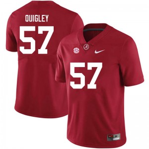 Men Chase Quigley Crimson Alabama Football #57 Jersey 485994-507