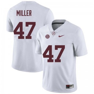 Men Christian Miller White Bama Football #47 Jersey 386998-838