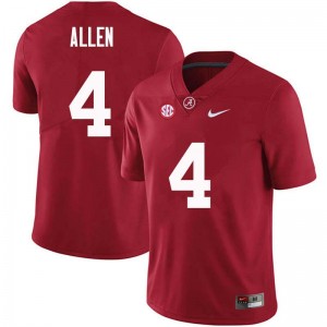 Men Christopher Allen Crimson Alabama Crimson Tide Football #4 Jersey 390750-678