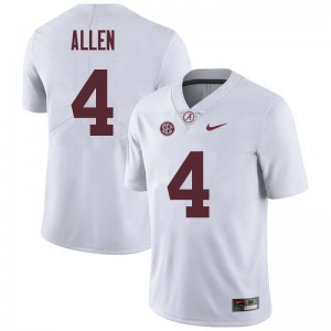 Men Christopher Allen White Alabama Crimson Tide Football #4 Jersey 638840-458
