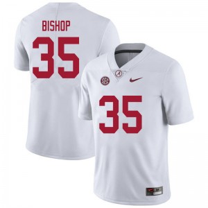 Men Cooper Bishop White Alabama Crimson Tide Football #35 Jersey 802742-547