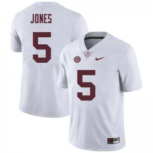 Men Cyrus Jones White Bama Football #5 Jersey 470752-418