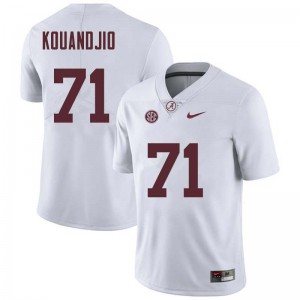 Men Cyrus Kouandjio White University of Alabama Football #71 Jersey 151376-199