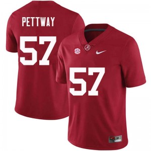 Men D.J. Pettway Crimson University of Alabama Football #57 Jersey 472686-820