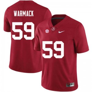 Men Dallas Warmack Crimson Alabama Crimson Tide Football #59 Jersey 565782-938