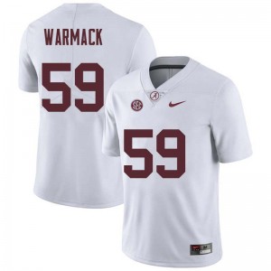 Men Dallas Warmack White Alabama Football #59 Jersey 839930-196