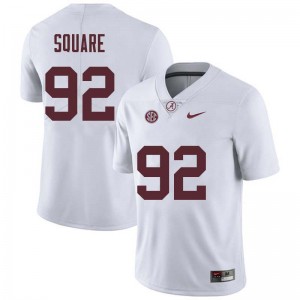 Men Damion Square White Bama Football #92 Jersey 469970-766