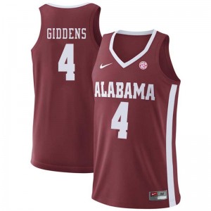 Men Donta Hall Crimson Alabama Basketball #6 Jersey 570826-621