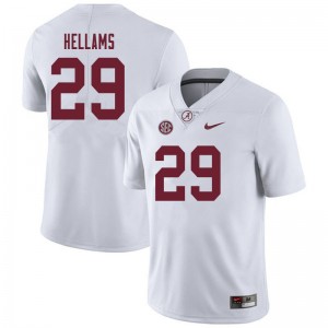 Men DeMarcco Hellams White Alabama Crimson Tide Football #29 Jersey 552874-614