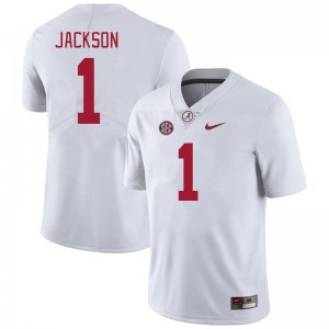 Men Domani Jackson White Alabama Crimson Tide Football #1 Jersey 626110-297