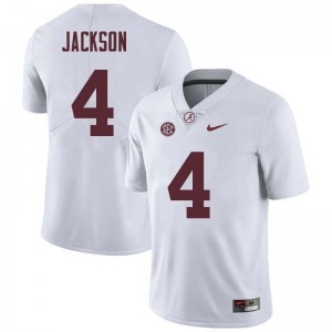 Men Eddie Jackson White University of Alabama Football #4 Jersey 629450-314