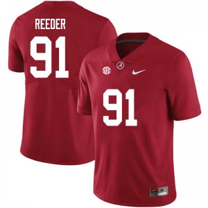 Men Gavin Reeder Crimson Bama Football #91 Jersey 918224-377