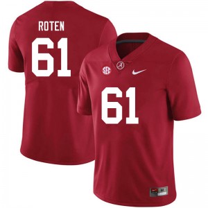 Men Graham Roten Crimson Alabama Football #61 Jersey 807695-547