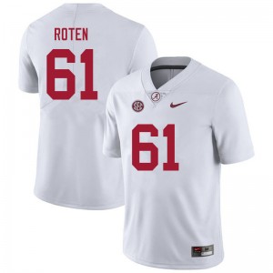 Men Graham Roten White Alabama Crimson Tide Football #61 Jersey 113603-250