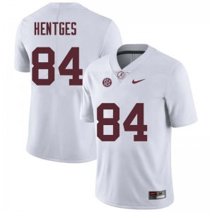 Men Hale Hentges White Bama Football #84 Jersey 124777-990