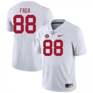 Men Isaia Faga White University of Alabama Football #88 Jersey 777525-422