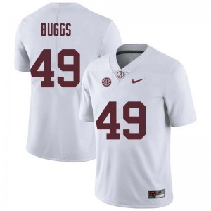 Men Isaiah Buggs White Bama Football #49 Jersey 145951-259
